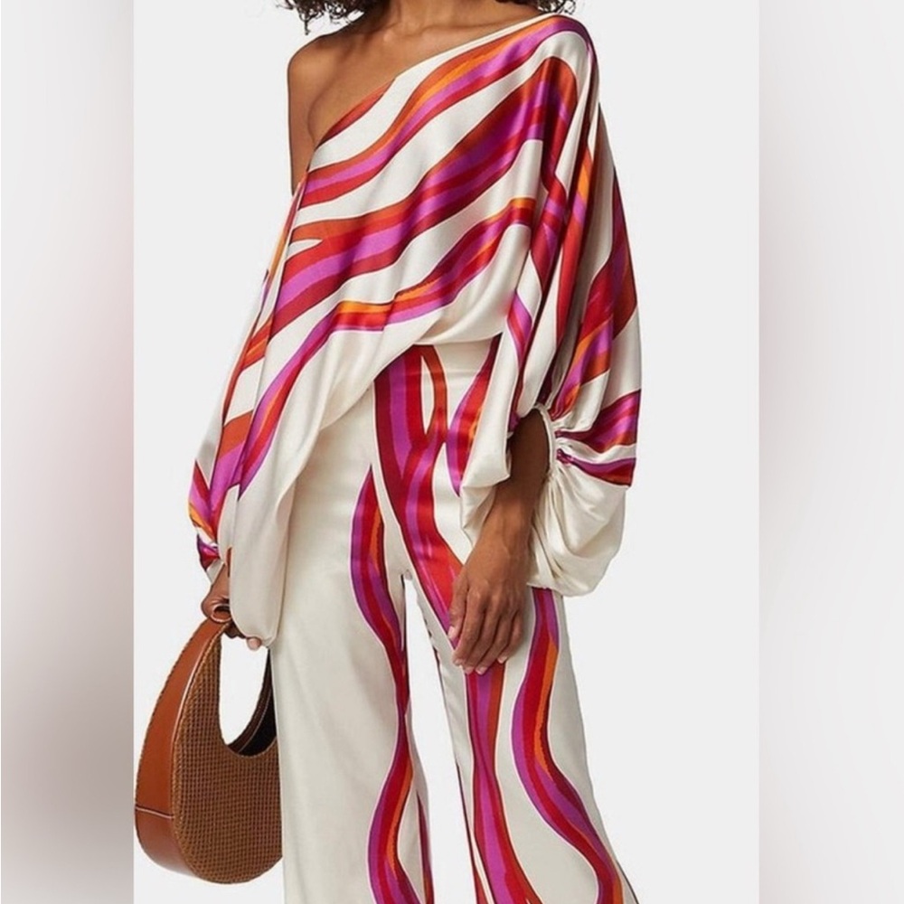 Vibrant Striped Off-Shoulder Jumpsuit